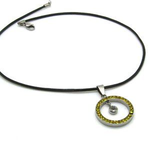 Stainless Steel Pendant with leather cord